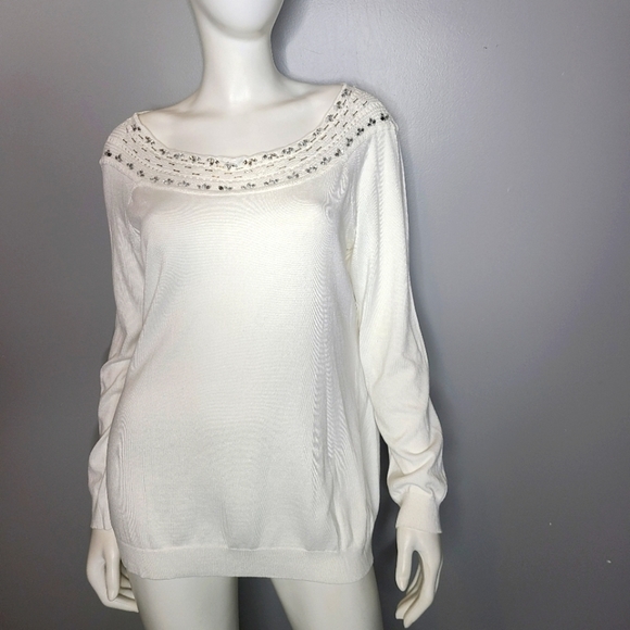 White Sweater Brand New With Tags sz XL - Picture 5 of 11